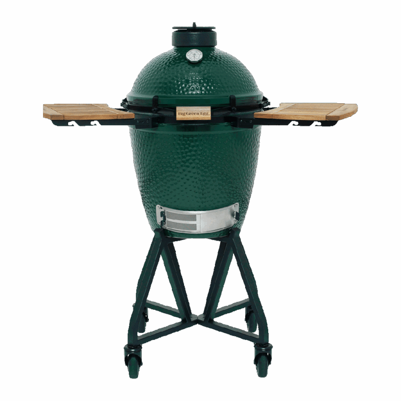 MEDIUM BIG GREEN EGG КОМПЛЕКТ СЪС СТОЙКА И МАСИЧКИ
